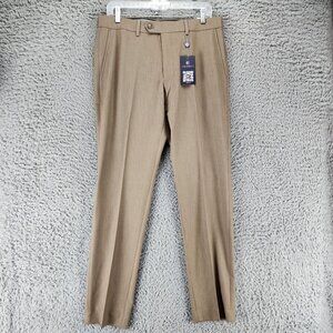 Construct Pants Mens 32x32 Brown Stretch Mid Rise Dress Slacks *NWT*